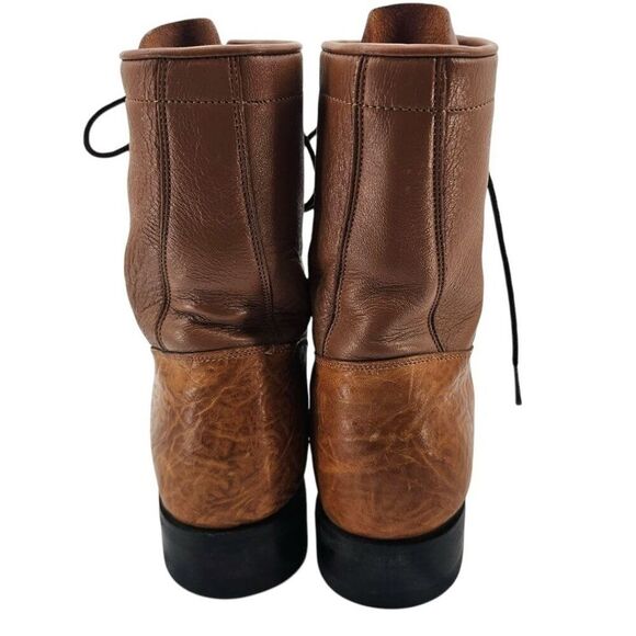 Dan Post Zecuda Mens 8.5B Leather Lace Up Fringe Boot - Picture 9 of 13